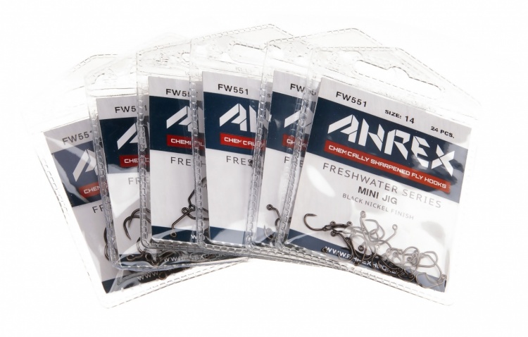 Ahrex Fw551 Mini Jig Barbless #12 Trout Fly Tying Hooks